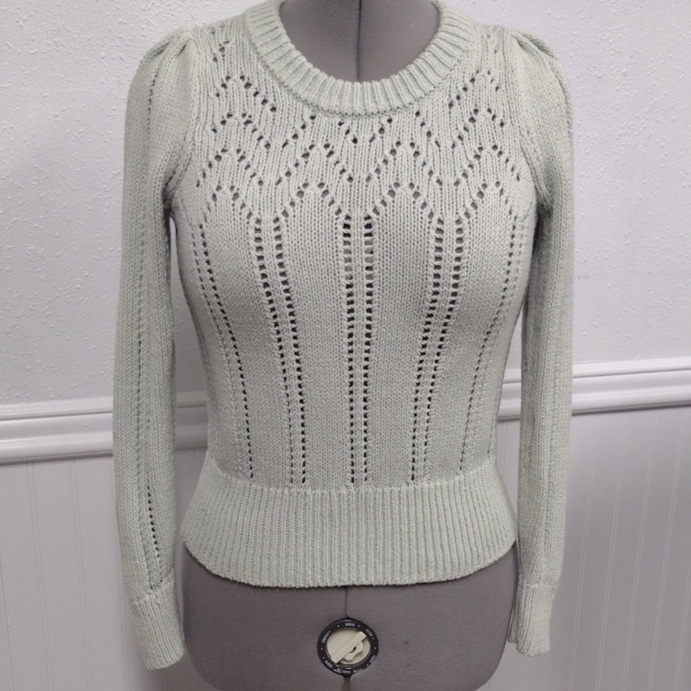 Madewell Light Green Crew Neck Sweater